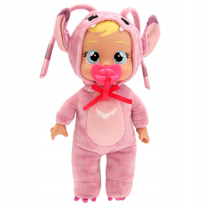 Papusa Cry Babies Tiny Cuddles Disney Angel, 3 accesorii, plange cu lacrimi reale, 18 luni+