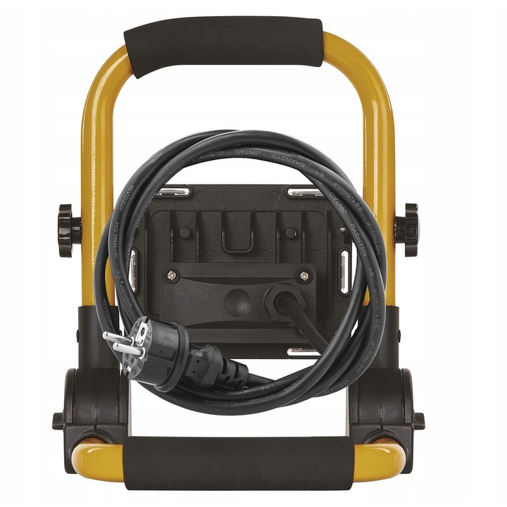 Работен прожектор Emos 21W, 1900lm, 4000K, IP44, жълт, със стойка, сгъваем