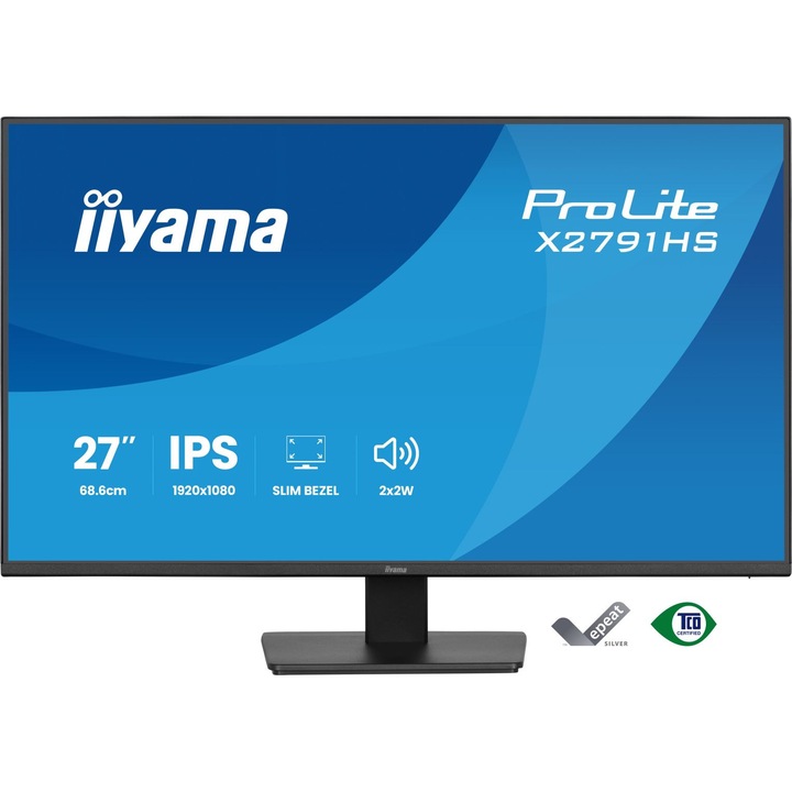 Monitor Iiyama ProLite X2791HS-B1, 27", Full HD, 120Hz, Negru