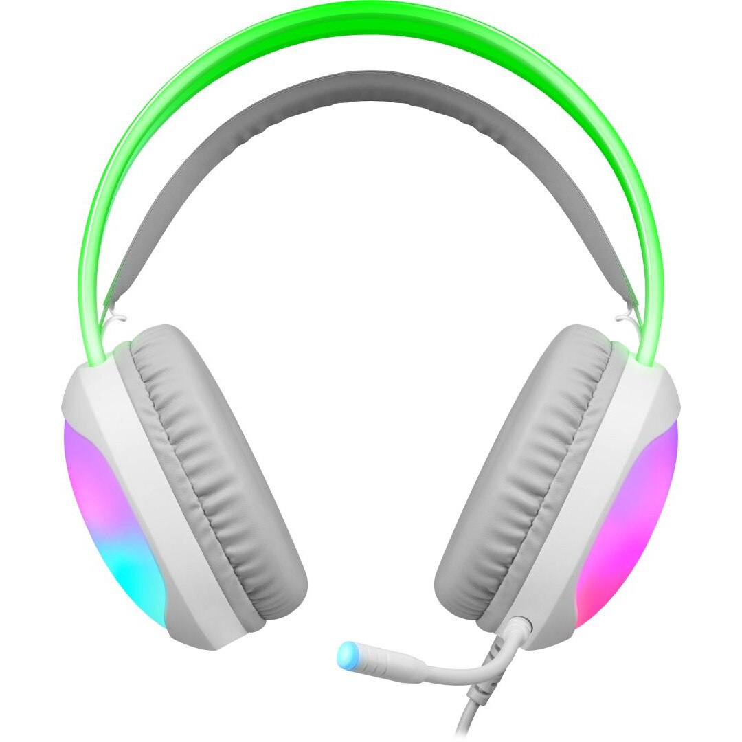 Casti de gaming Defender Eclipse RGB Alb, 306015, Microfon