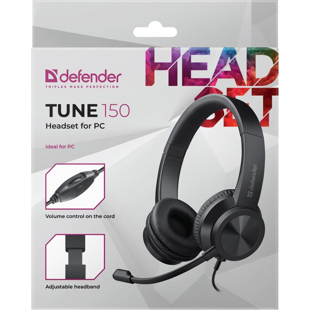 Casti Defender Tune 150 Negru, 306115, Microfon