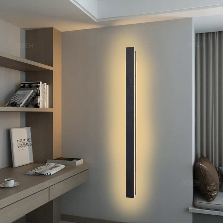 Lampa LED, 100 cm, 32 W, neagra, IP65, pentru exterior si interior