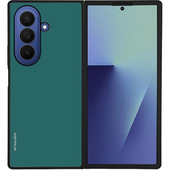 Husa telefon Sonique ColorBloc Series, protectie extra, antisoc, petrol, pentru Samsung Galaxy Z Fold 7