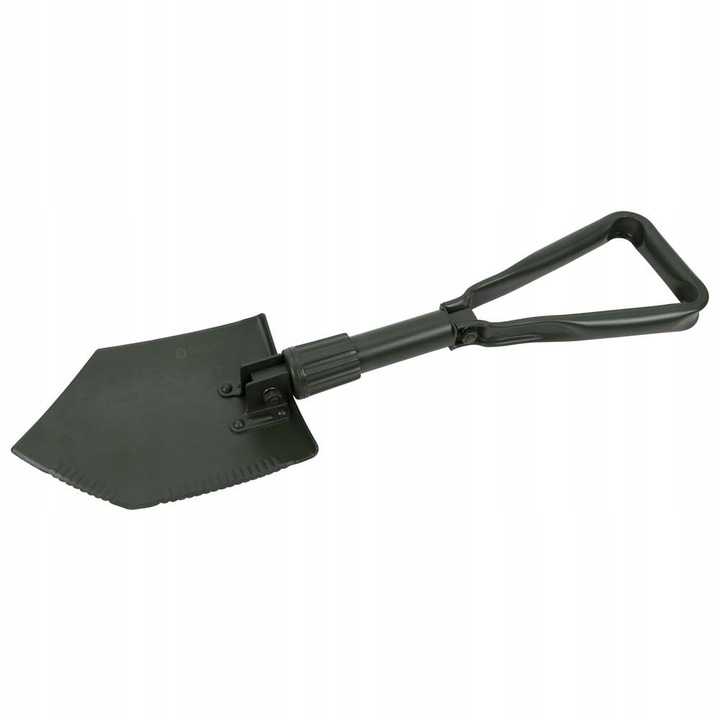 Lopata pliabila metalica, 2 margini, culoare olive, 990g, set cu husa de transport