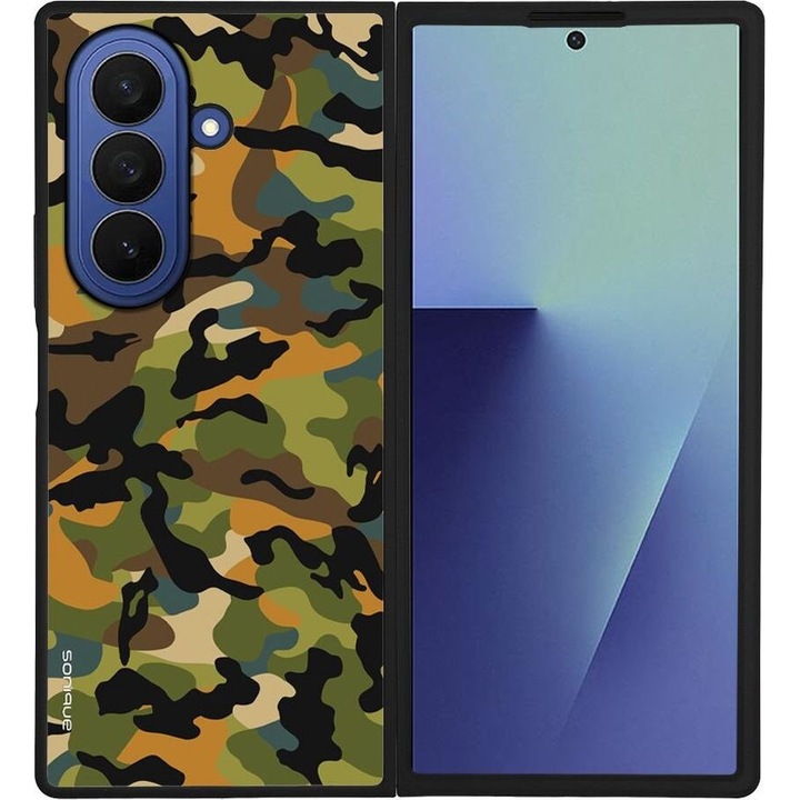 Husa telefon Sonique Camouflage Army, silicon, antisoc, verde, pentru Samsung Galaxy Z Fold 7