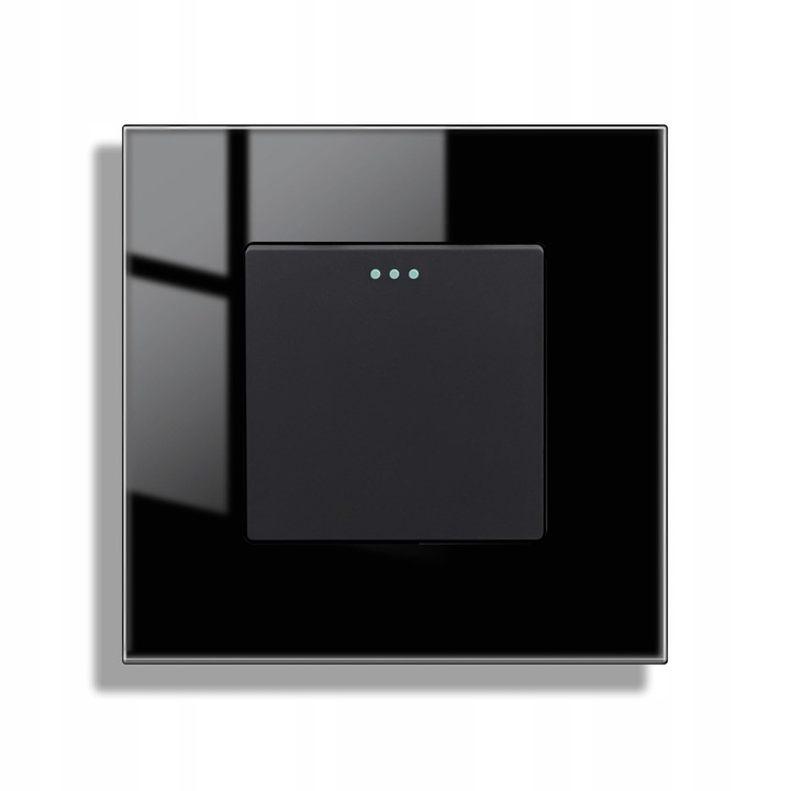 JIMEIDA üvegkapcsoló, 1 funkció, 10A, 250V, 86x86mm, fekete