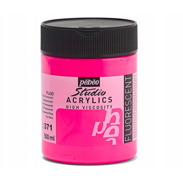 Pictura acrilica Pebeo, roz, 500 ml, set 1 buc.