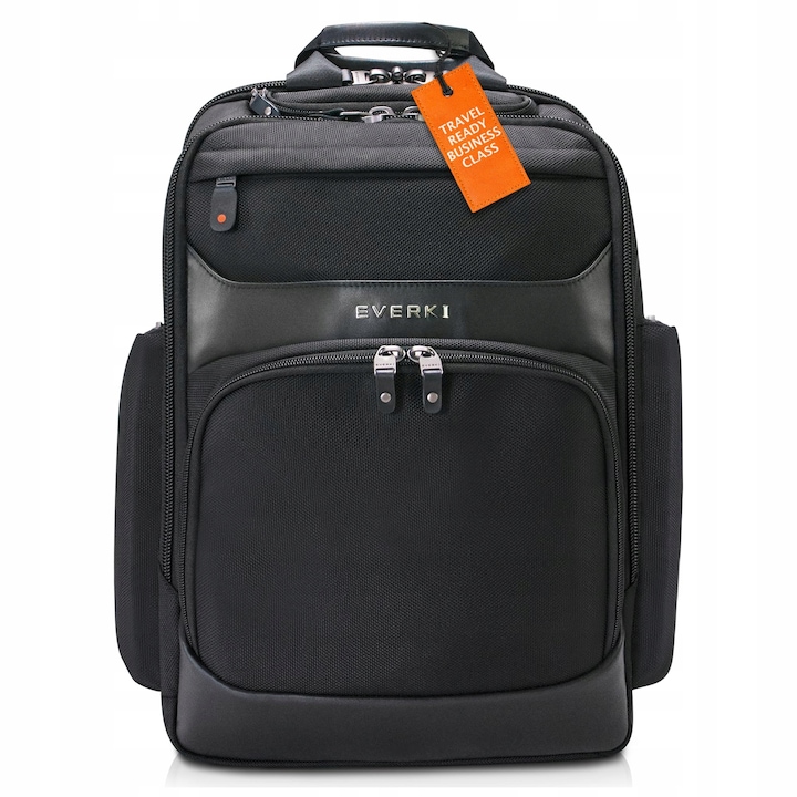 Rucsac laptop unisex Everki Onyx 15,6'', negru, material balistic, impermeabil, cu protectie RFiD