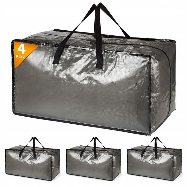 4 db nagyméretű, strapabíró tárolódoboz készlet, 75x34x36cm, színes, összecsukható