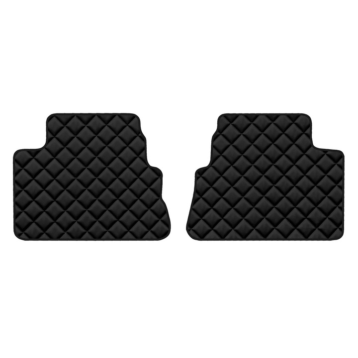 Covorașe podea spate, F-CORE, ECO-PIELE Q, piele ecologică, negru, pentru Ford Kuga I 03.08-12.12