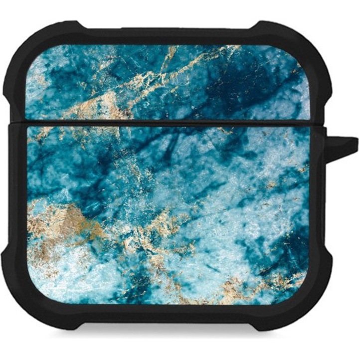 Sonique, Husa pentru casti, pentru AirPods 4, negru/albastru