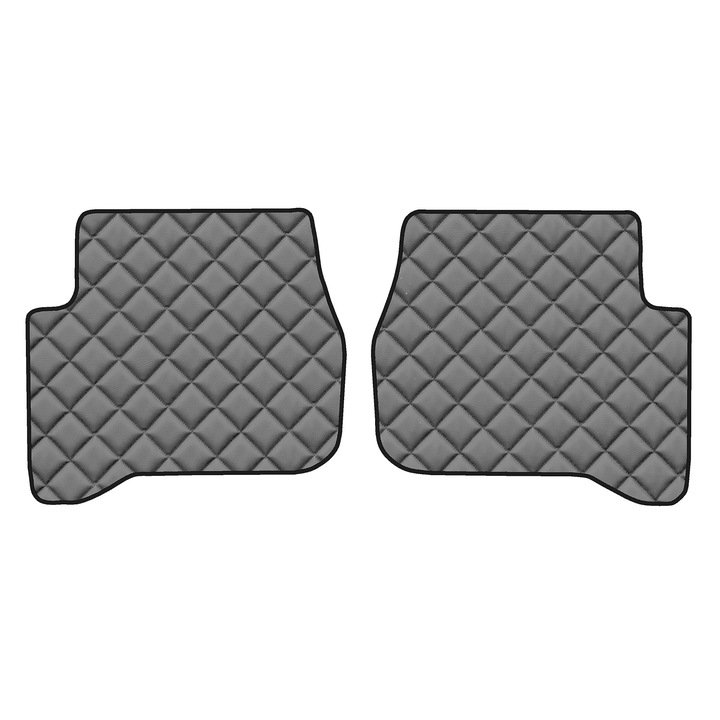 Covorașe auto spate F-CORE ECO-PIELE Q, gri, pentru Mazda 323, întărire antiderapantă, impermeabil