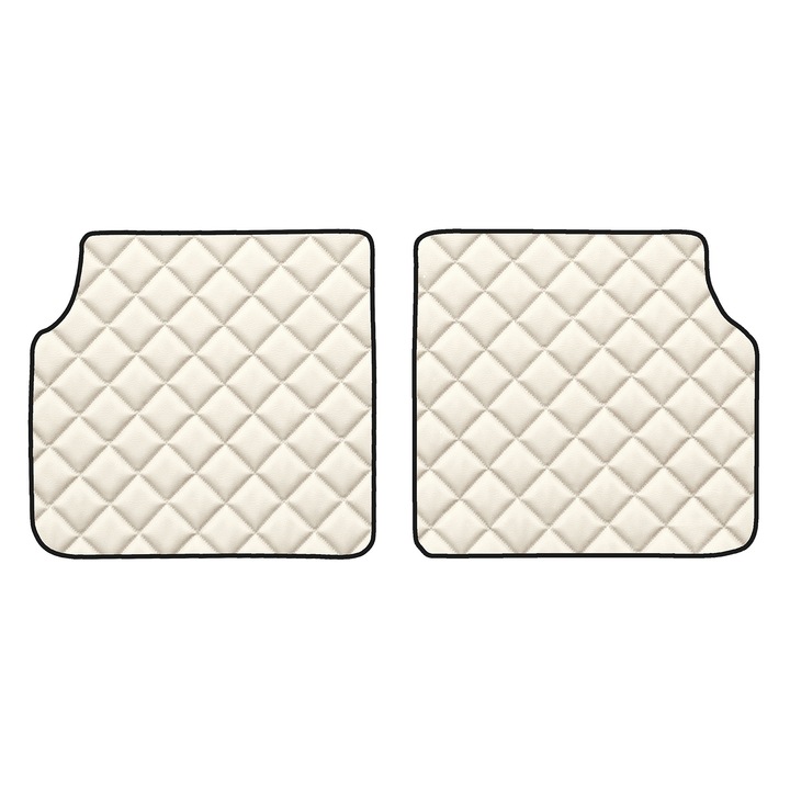 Covoraș auto spate F-CORE ECO-PIELE Q, piele ecologică, culoare șampanie, 10x15cm