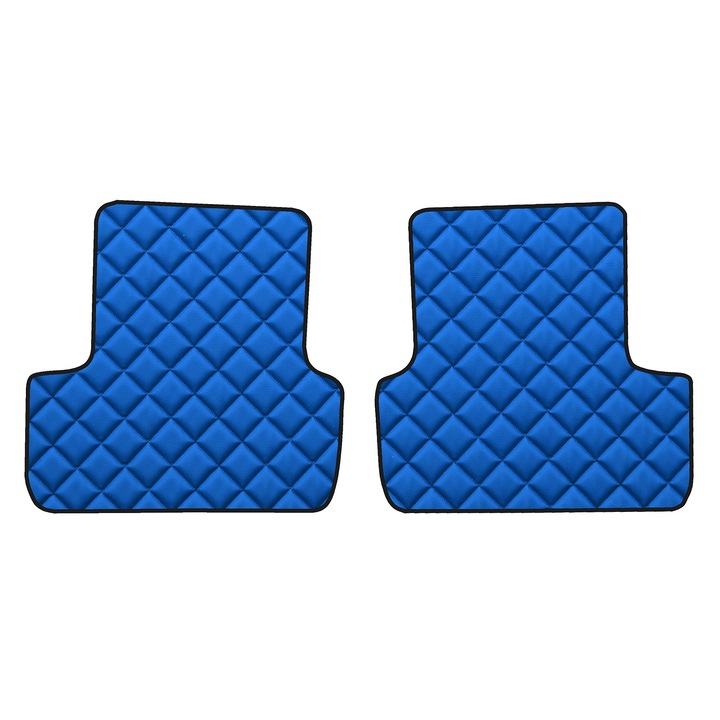 Covorașe podea spate F-CORE ECO-PIELE Q, albastru, pentru VAN/MINIVAN, Țesătură matlasată x 10mm spumă poliuretanică