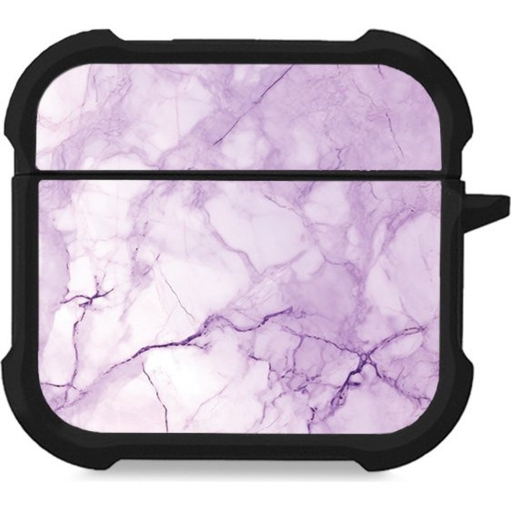 Husa casti Sonique pentru AirPods, silicon, protectie antisoc, violet