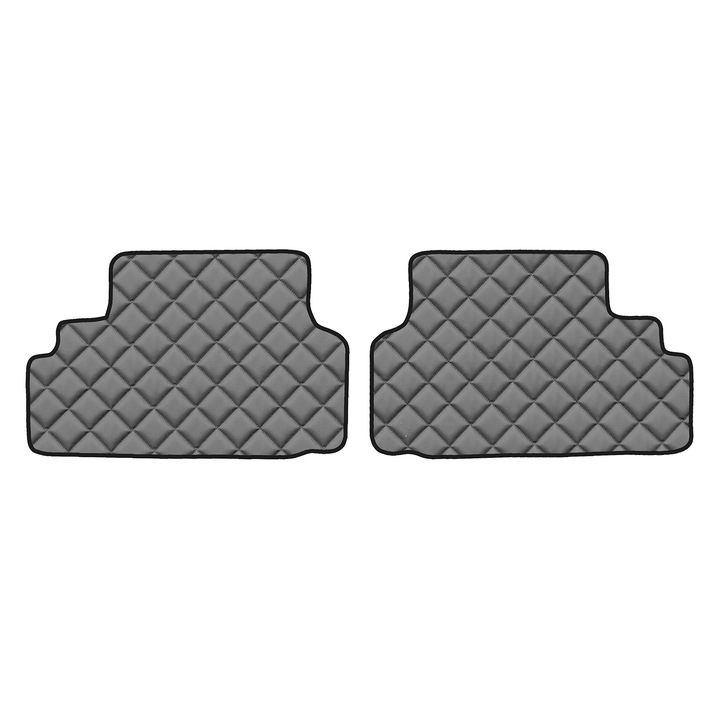 Covorașe podea spate, F-CORE, eco-piele, gri, pentru Opel Agila II, set