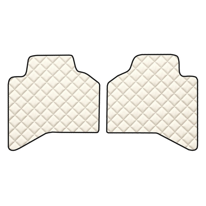 Covorașe podea spate F-CORE ECO-PIELE Q, piele ecologică, sampanie, 10mm