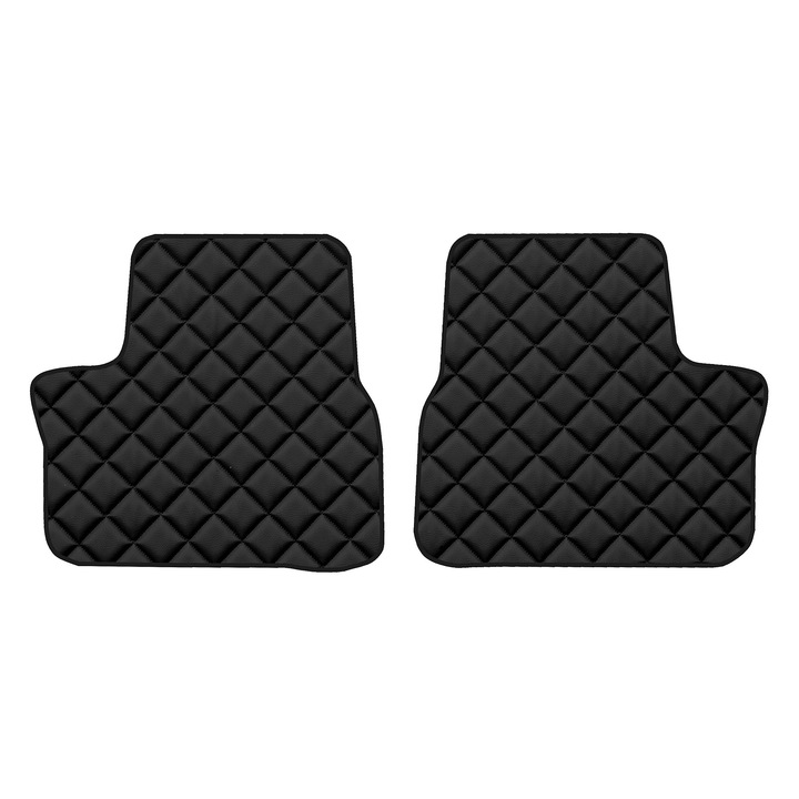 Covorașe auto spate F-CORE, ECO-PIELE Q, Negru, compatibil Peugeot 207, Kombi, Hatchback