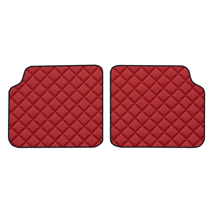 Covorașe podea spate F-CORE ECO-PIELE Q roșu, pentru Peugeot 306 04.93-04.02, sedan, kombi, hatchback
