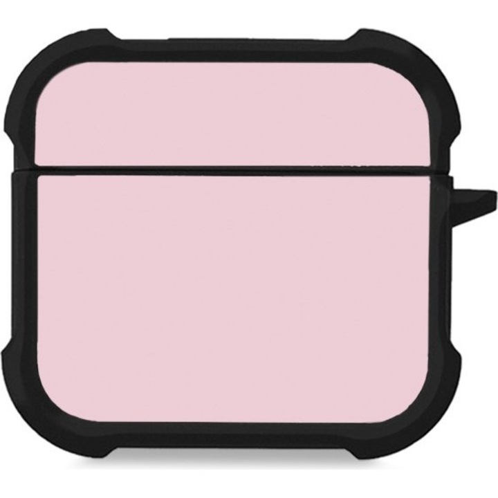 Husa casti Sonique pentru AirPods, silicon, protectie antisoc, roz