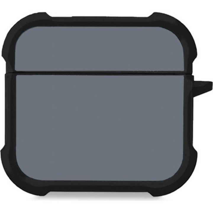 Husa casti Sonique pentru AirPods, silicon, protectie antisoc, gri albastrui