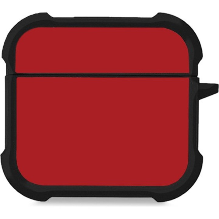 Husa casti Sonique pentru AirPods, silicon, protectie antisoc, rosu