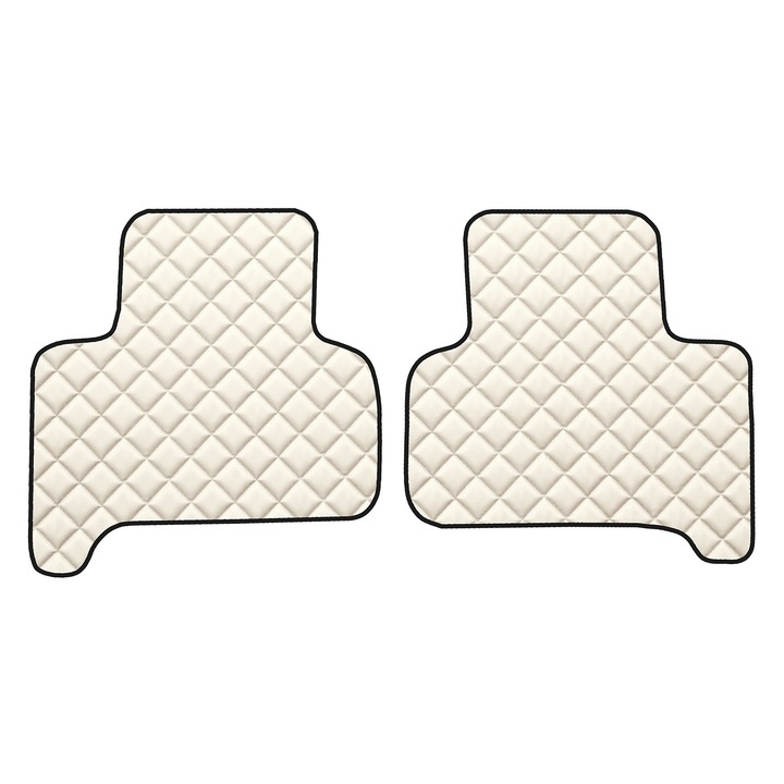 Covorașe podea spate, F-CORE, ECO-PIELE Q, piele ecologică, color bej, pentru Toyota Land Cruiser J120 Long (10.02-01.08)