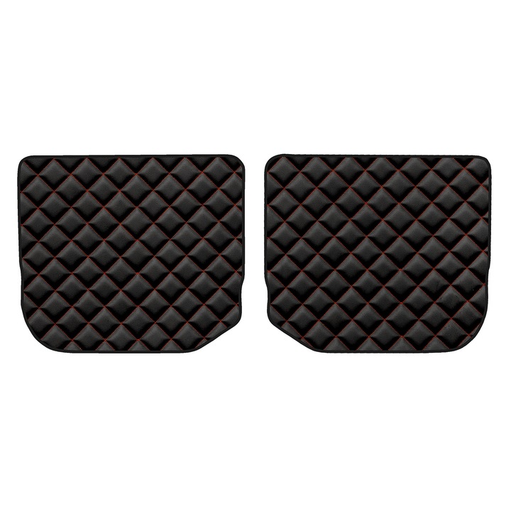 Auto Covorase podea - spate, F-CORE, pentru VOLKSWAGEN NEW BEETLE 01.98-09.11, Hatchback, Negru/Rosu