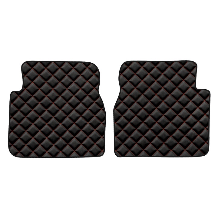 Covorase podea spate, F-CORE, Eco-piele, Negru/Rosu, pentru Suzuki Baleno, 5/7 locuri