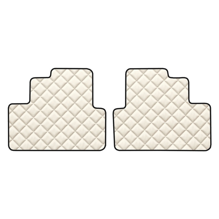 Covorase podea spate F-CORE, ECO-PIELE Q, piele ecologica, sampanie, pentru Chevrolet Orlando 5/7 locuri