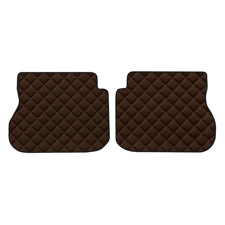 Covorașe podea spate F-CORE, ECO-PIELE Q, maro, 5-7 locuri, pentru Volkswagen Caddy III 03.04-12.10, set