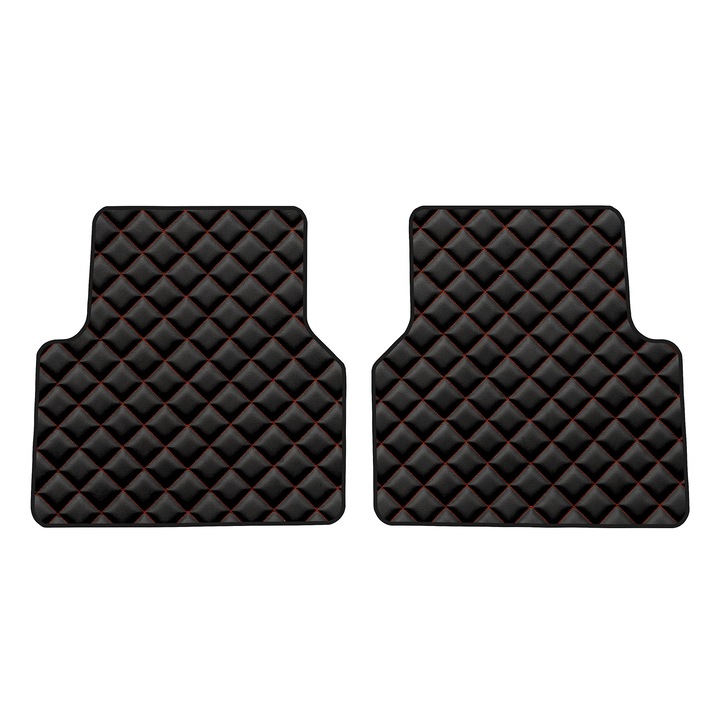 Auto Covorase podea - spate, F-CORE, pentru AUDI Q3 (8U) 01.11-12.18, Crossover SUV, Negru/Rosu