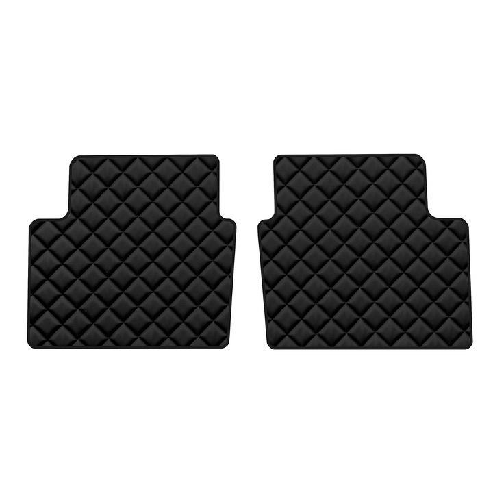 Covorașe podea spate F-CORE ECO-PIELE Q, negru, pentru Mazda 3 III (06.13-12.18), Sedan, Hatchback