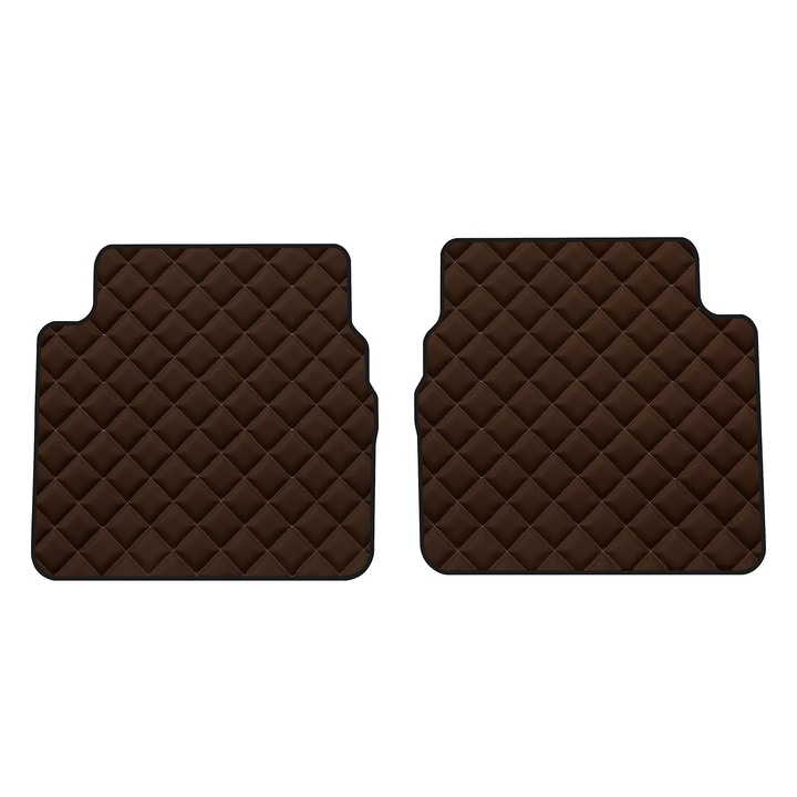 Covorașe podea spate F-CORE ECO-PIELE Q, maro, pentru Mazda 6 II, sedan și kombi