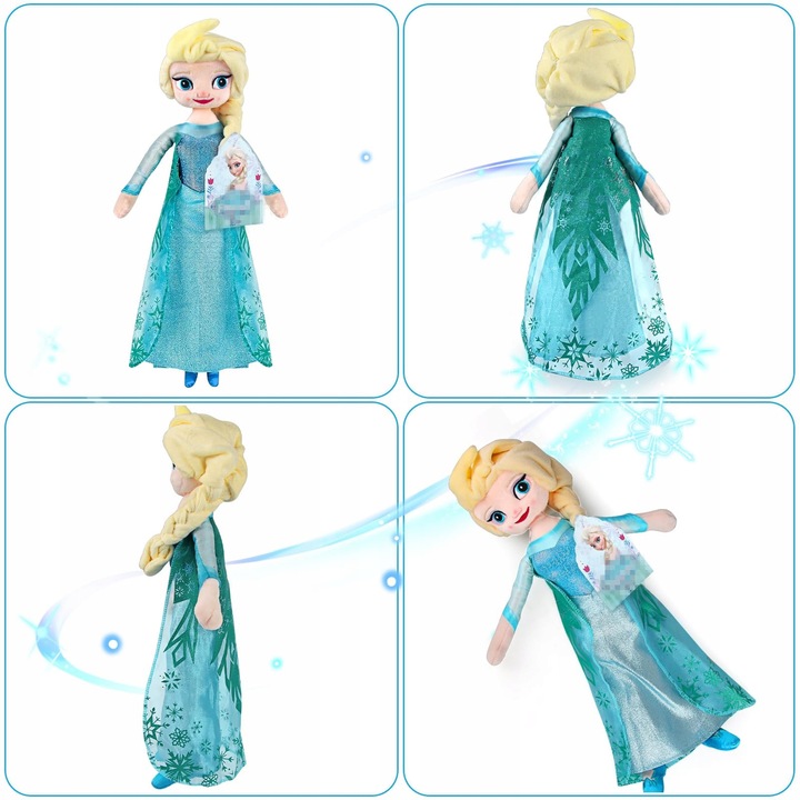 Jucarie de plus Elsa 40cm, personaj din Craciunul Inghetat, material moale, cadou pentru copii si colectionari