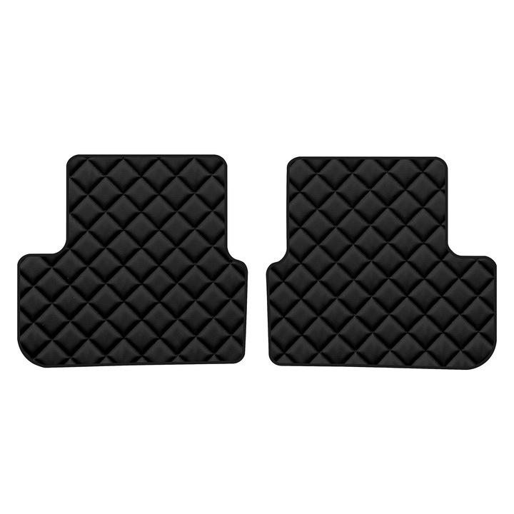 Covorase podea spate F-CORE ECO-PIELE Q, Negru, pentru Mercedes Class CLA C117/X117, 01.13-12.19