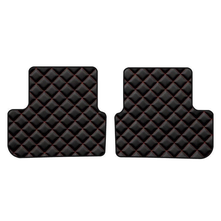 Auto Covorase podea - spate, F-CORE, pentru MERCEDES CLASS CLA C117/X117 01.13-12.19, Sedan, Kombi, Negru/Rosu