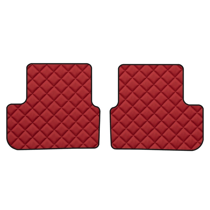 Covorase podea spate F-CORE ECO-PIELE Q, roșu, piele ecologică, pentru crossover SUV