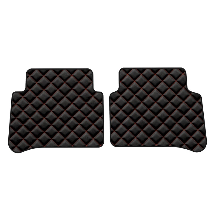 Auto Covorase podea - spate, F-CORE, pentru MERCEDES CLS II W218/C218/X218 01.10-11.18, Sedan, Kombi, Negru/Rosu