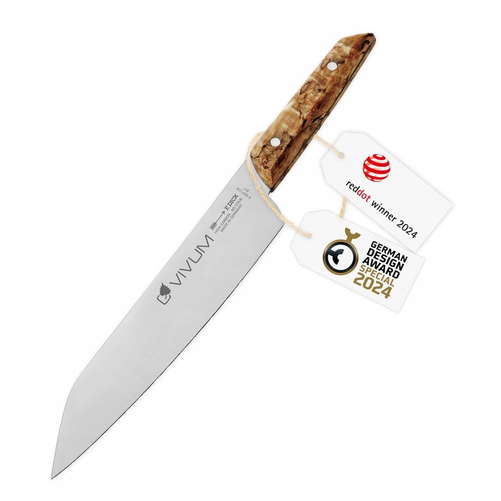 F. DICK Cutit de bucatarie 21 cm, inox, maner din lemn de arin, extra ascutit