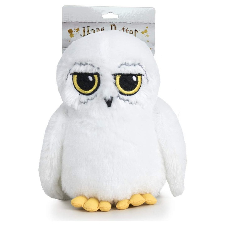 Jucarie de plus Famosa Harry Potter, Sowa Hedwiga, 25cm, alb, superminka