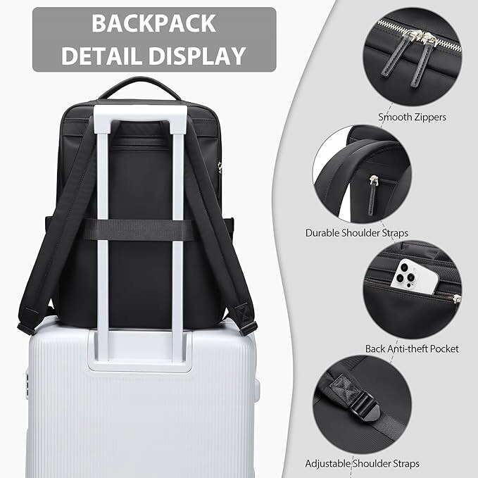 Rucsac laptop 16 inch, GOLF QUALITY, waterproof, unisex, negru
