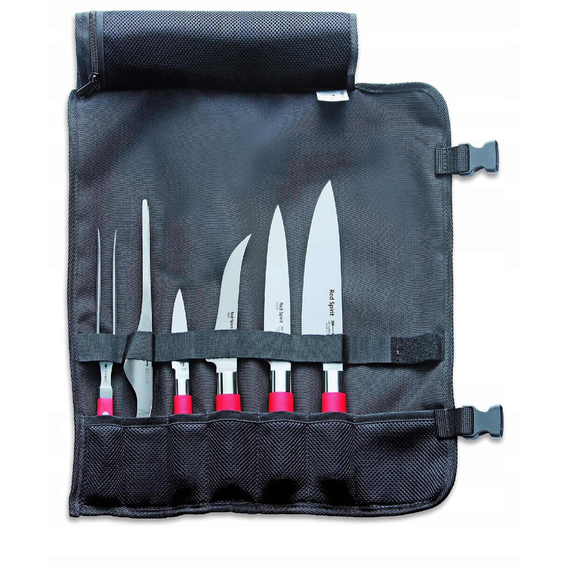 Set de cutite F.Dick Red Spirit cu torba, 5 piese, rosu, 50cm x