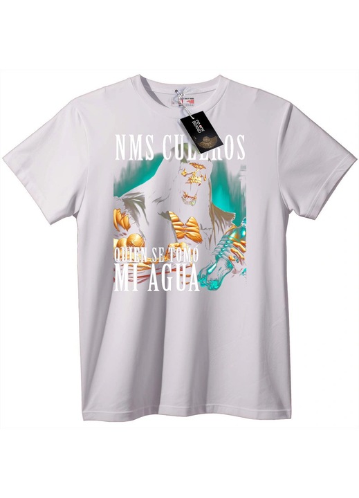 Tricou cu craniu și sete, Alb