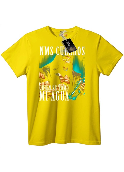 Tricou cu craniu și sete, Galben