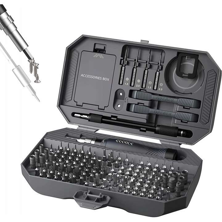 Set de scule Jakemy 164 in 1, surubelnite magnetice Torx T5 T6, dimensiune ajustabila