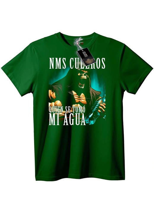 Tricou cu craniu și sete, Verde englez