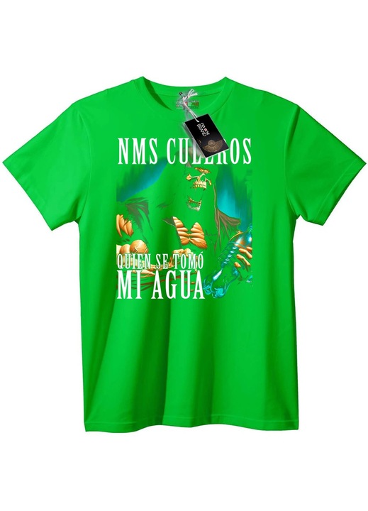 Tricou cu craniu și sete, Verde deschis