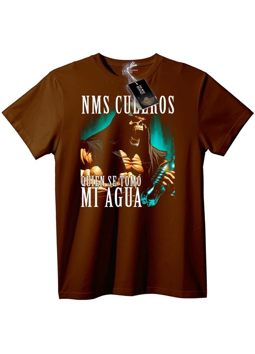 Tricou cu craniu și sete, Maro