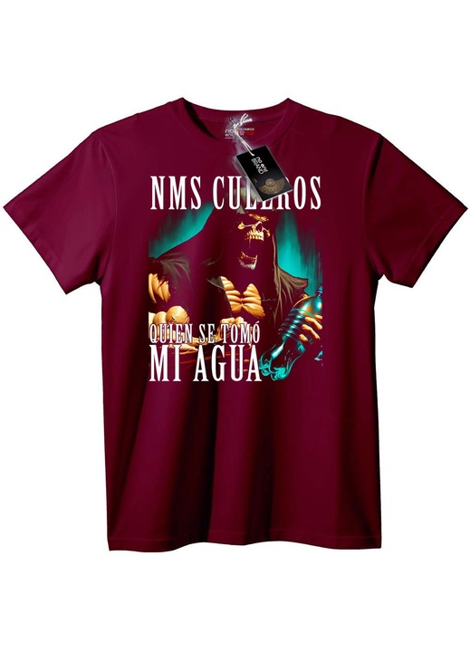 Tricou cu craniu și sete, Visiniu